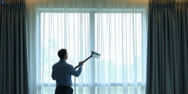 Commercial curtain steam cleaning service la-trobe-vic hotels offices