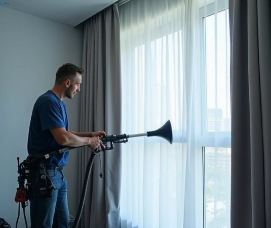 Professional commercial curtain cleaning process equipment Matty Curtain Cleaning la-trobe-vic