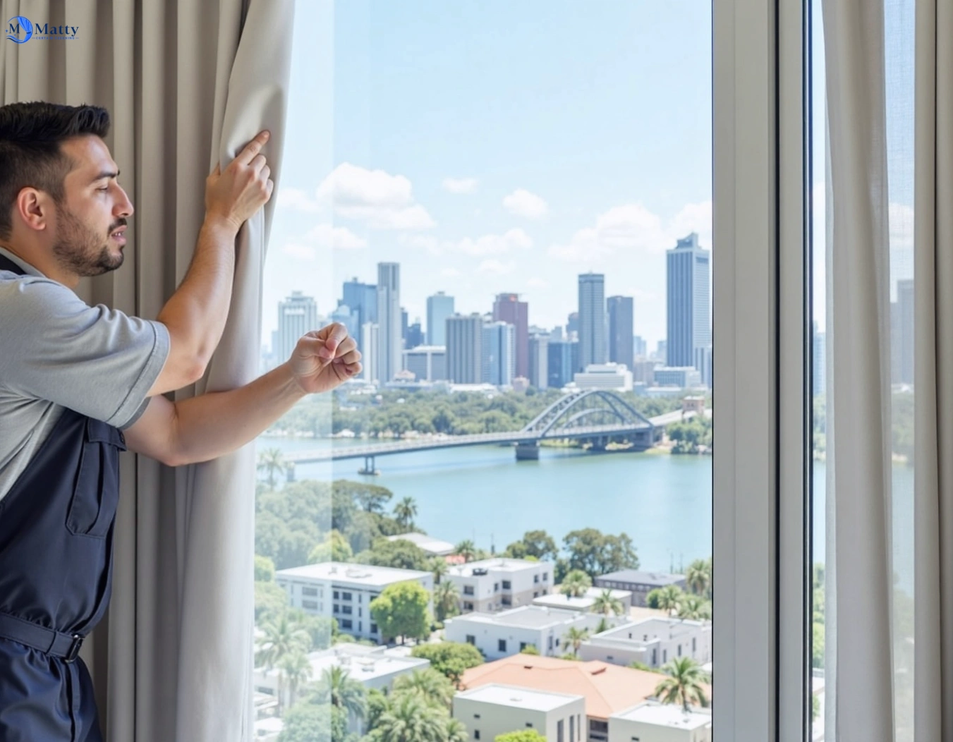 Professional curtain steam cleaning service la-trobe-vic QLD by Matty Curtain Cleaning