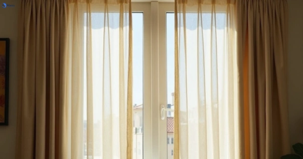 Dusty and dull curtains in la-trobe-vic before steam cleaning